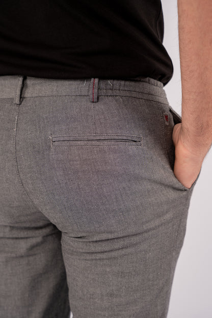 BLACK SEMI LINEN TROUSERS