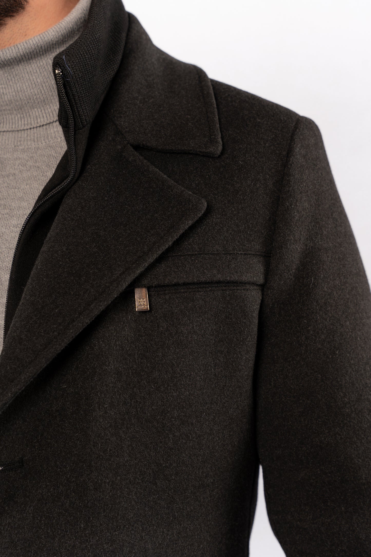 DARK GREY TIMELESS WOOL COAT