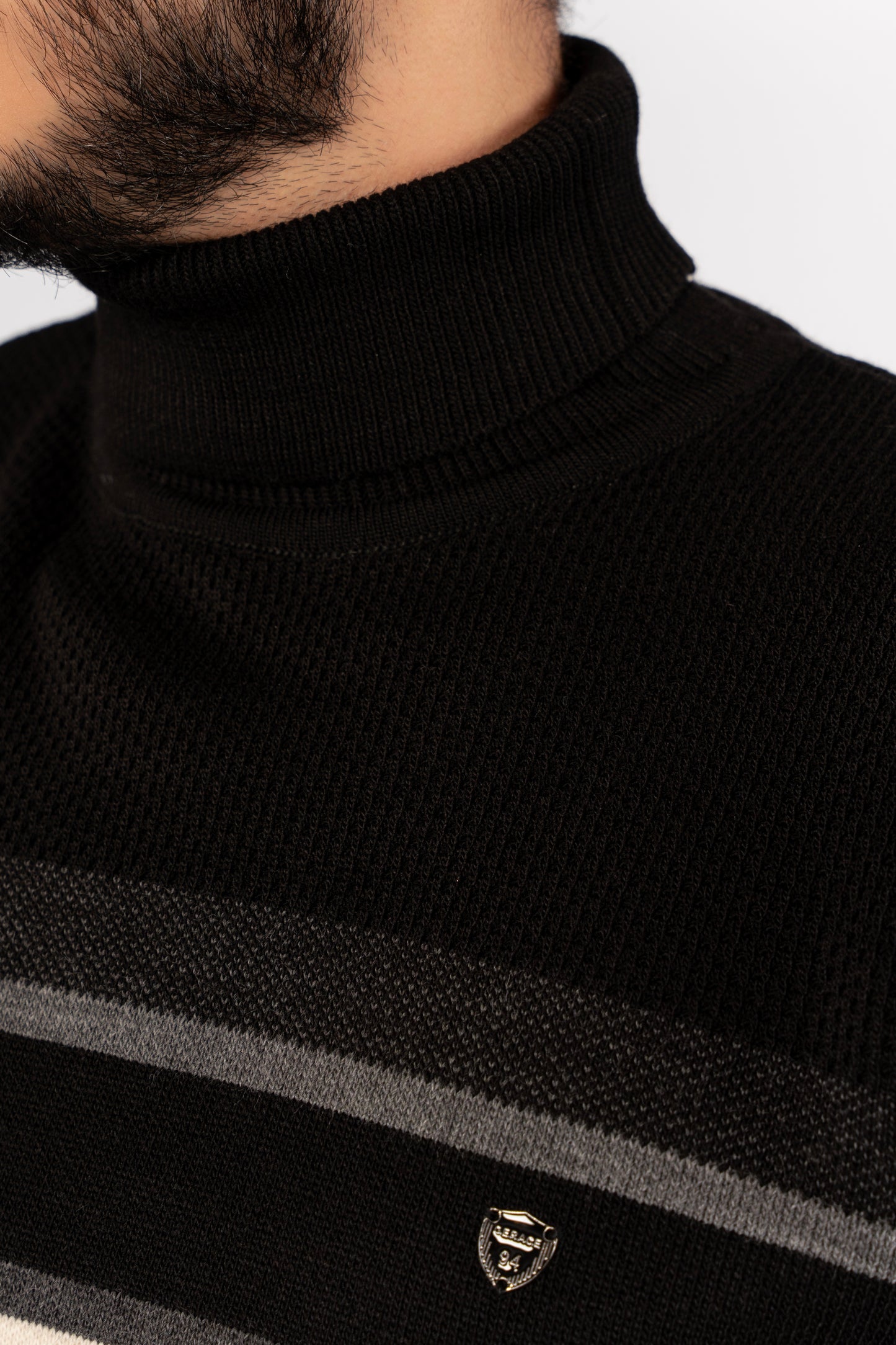 BLACK CASUAL TURLENECK