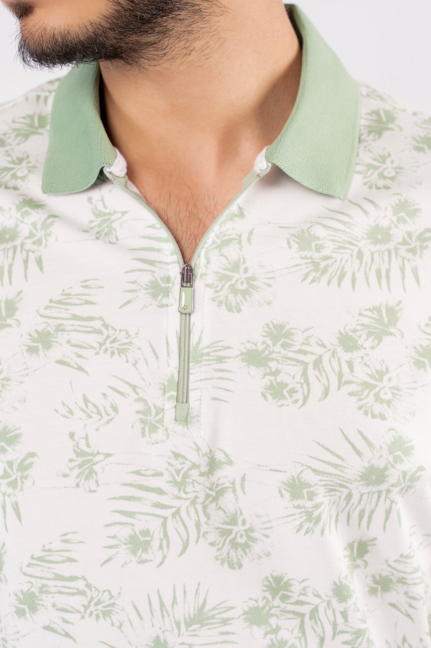 MINT PATTERNED POLO