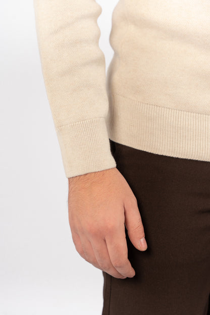 BEIGE CASUAL SWEATER