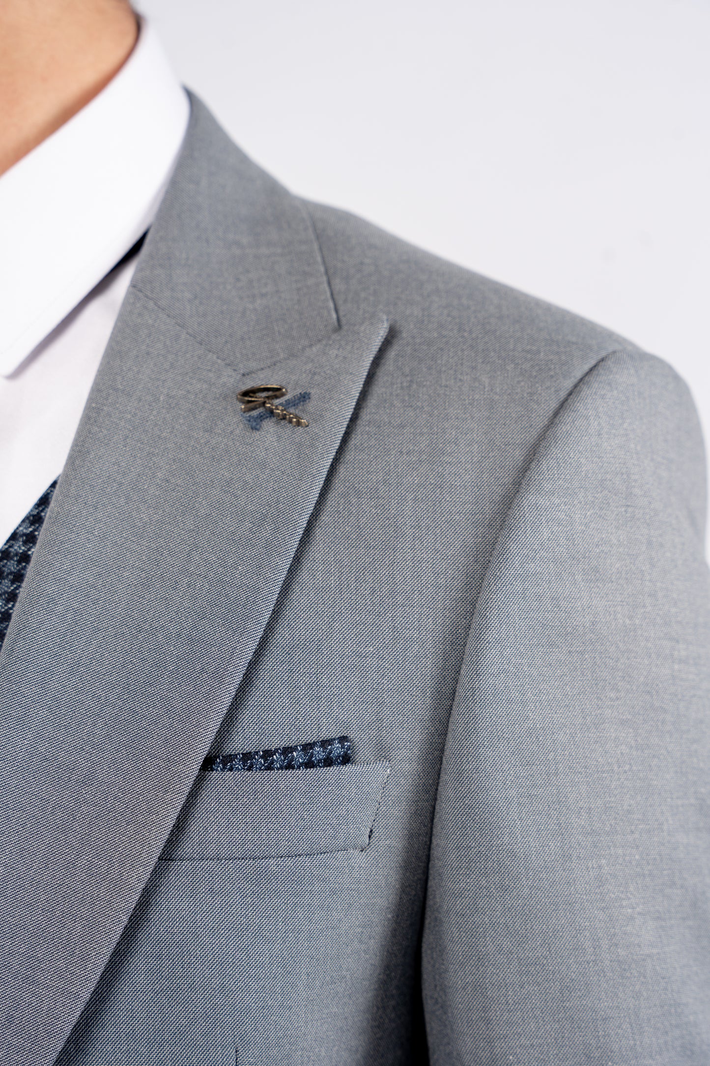 BLUE DENIM SINGLE BREASTED SUIT