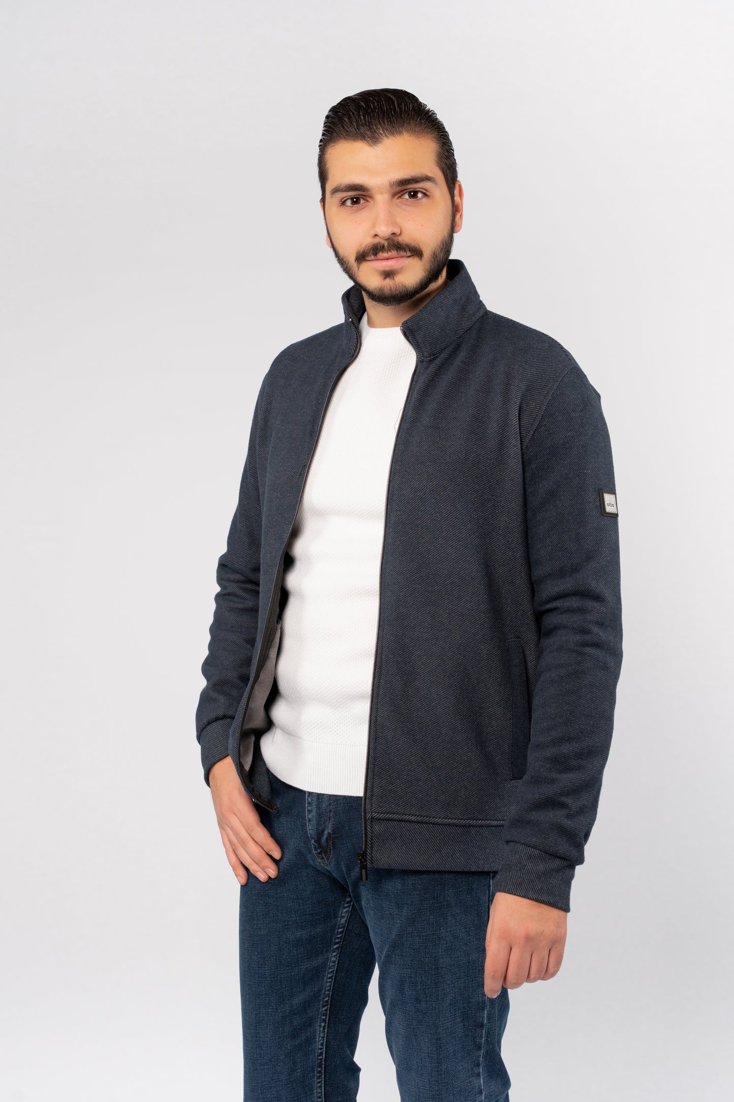 NAVY SELANIK ZIPPER JACKET