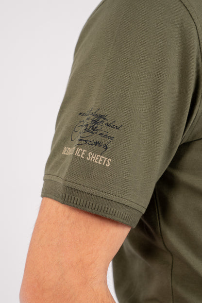OLIVE RETRO POLO