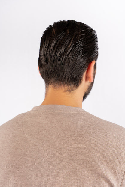 BEIGE ELEGANCE PIQUET SWEATER