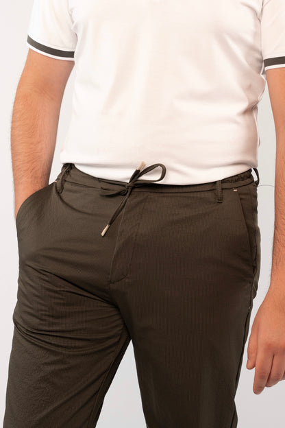 OLIVE CASUAL TROUSERS