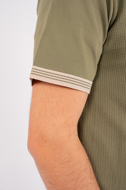 MINT MIXED ZIPPER TRICOT POLO