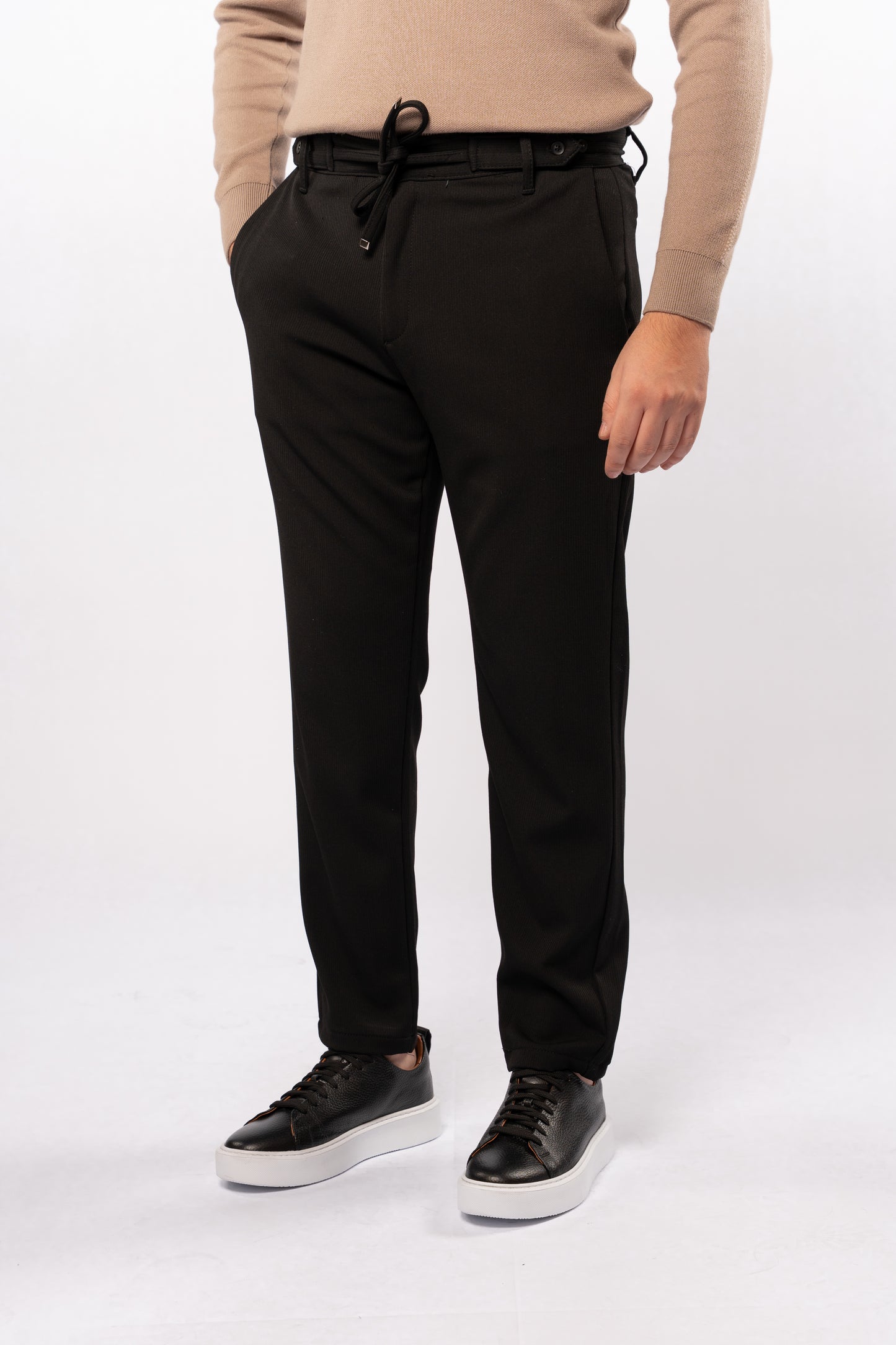 BLACK CASUAL TAILORED PANT