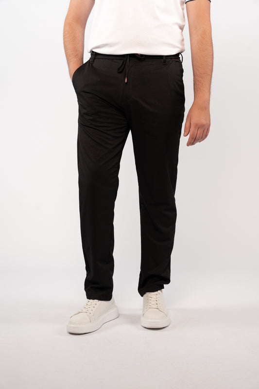 BLACK CASUAL TROUSERS