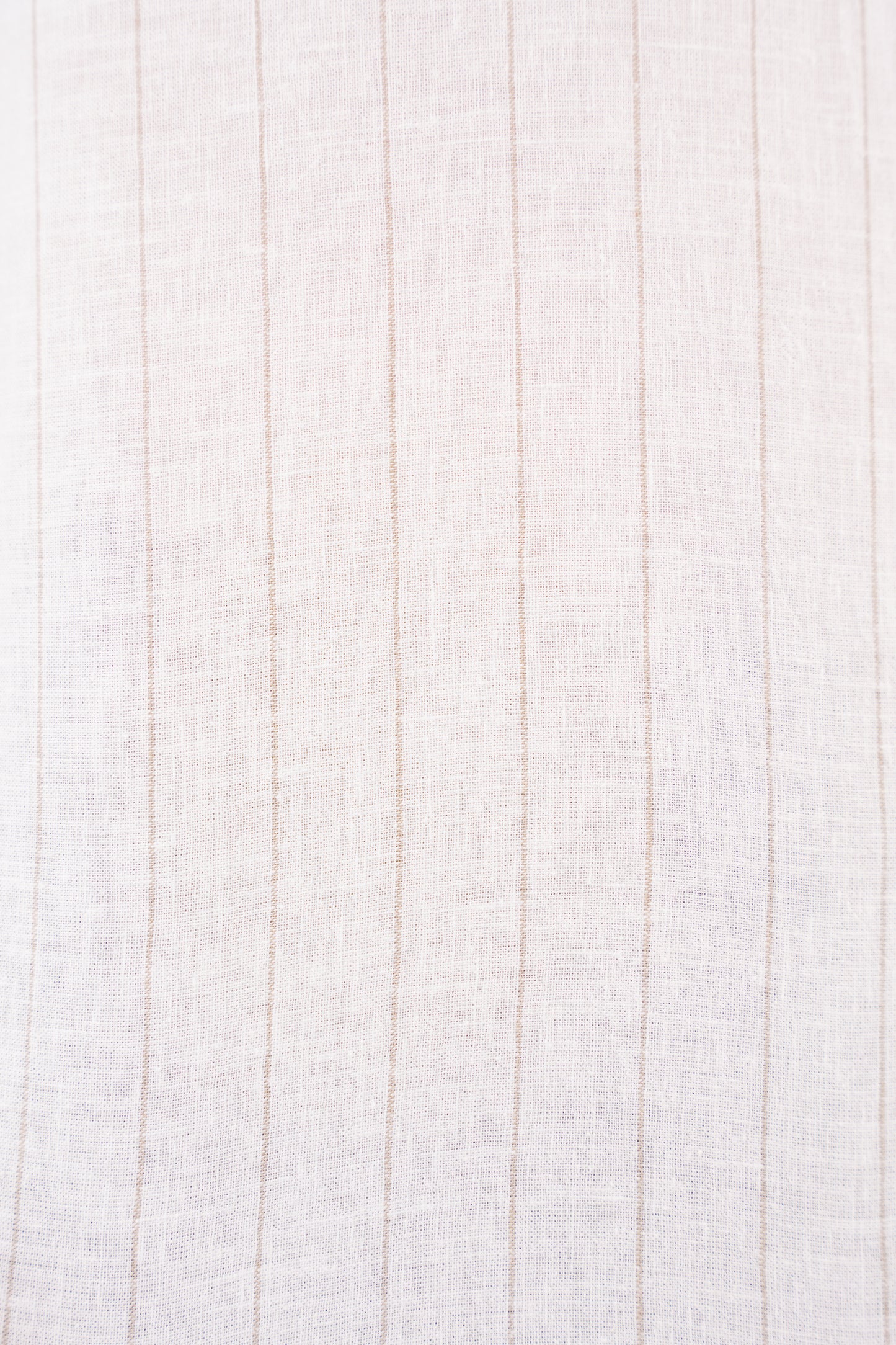 WHITE BEIGE LINED LINEN SHIRT