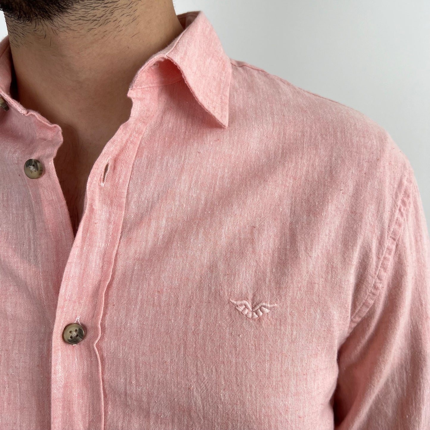 SALMON LINEN SHIRT