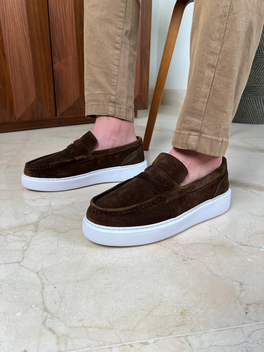 BROWN LOAFER HIGH SOLE