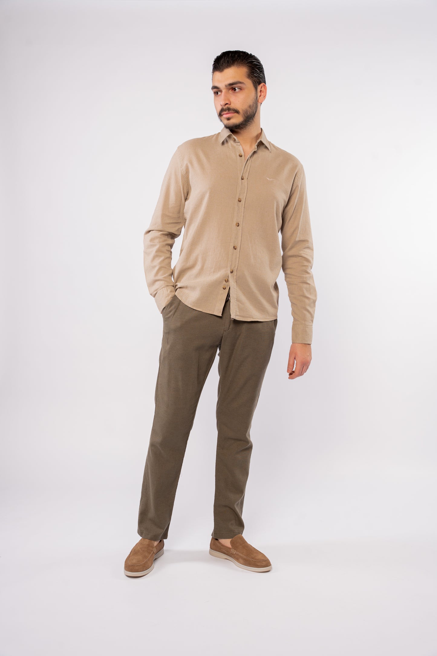 BEIGE LINEN SHIRT