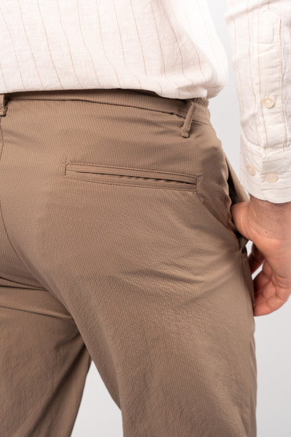 DARK BEIGE CASUAL TROUSERS