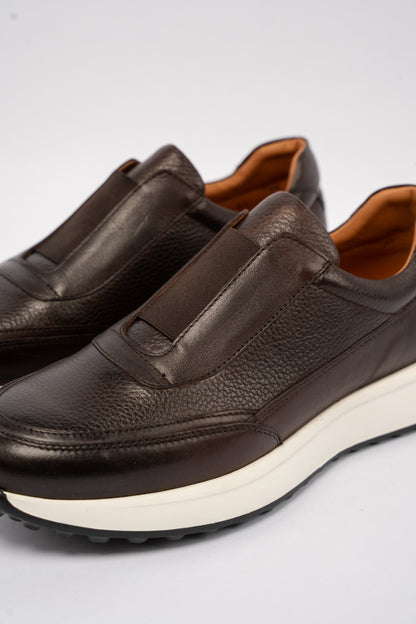 BROWN TIMELESS ELASTIC SNEAKER