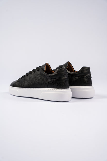 BLACK LEATHER SNEAKER