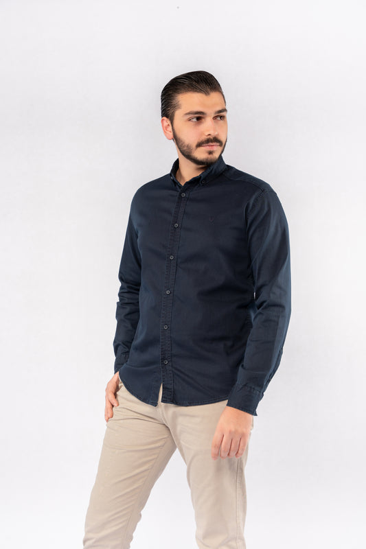 NAVY RELAXED SHIRT
