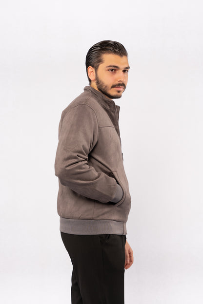 GREY SUEDE TIMELESS JACKET