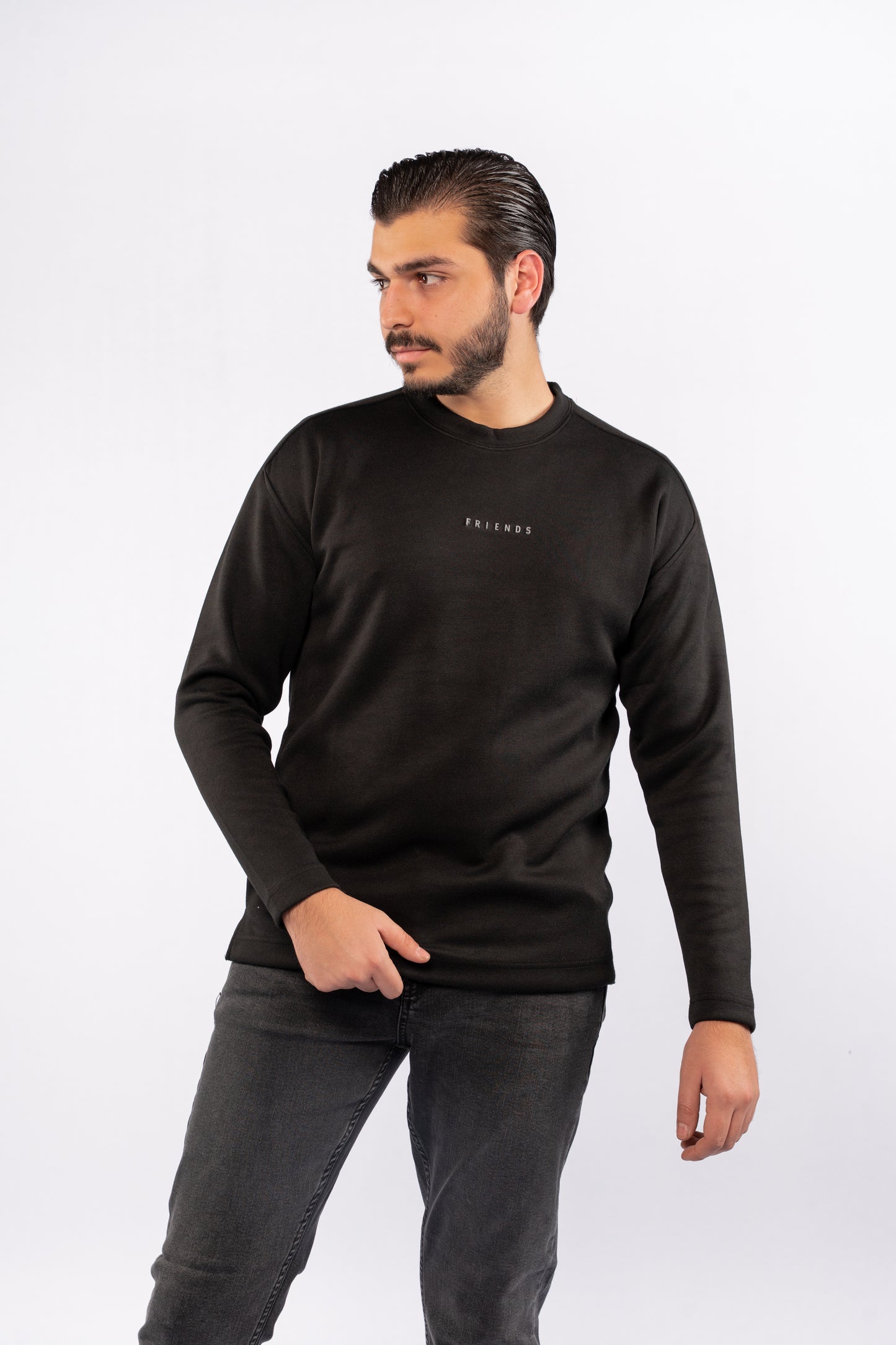BLACK CASUAL SWEATER