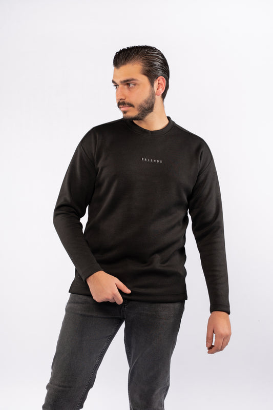 BLACK CASUAL SWEATER