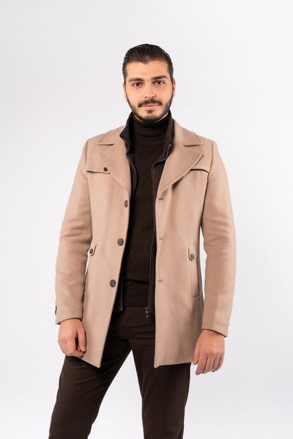 BEIGE TIMELESS WOOL COAT