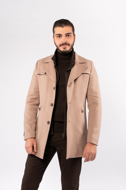 BEIGE TIMELESS WOOL COAT