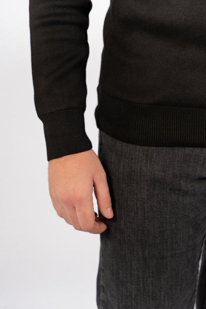 BLACK CASUAL SWEATER