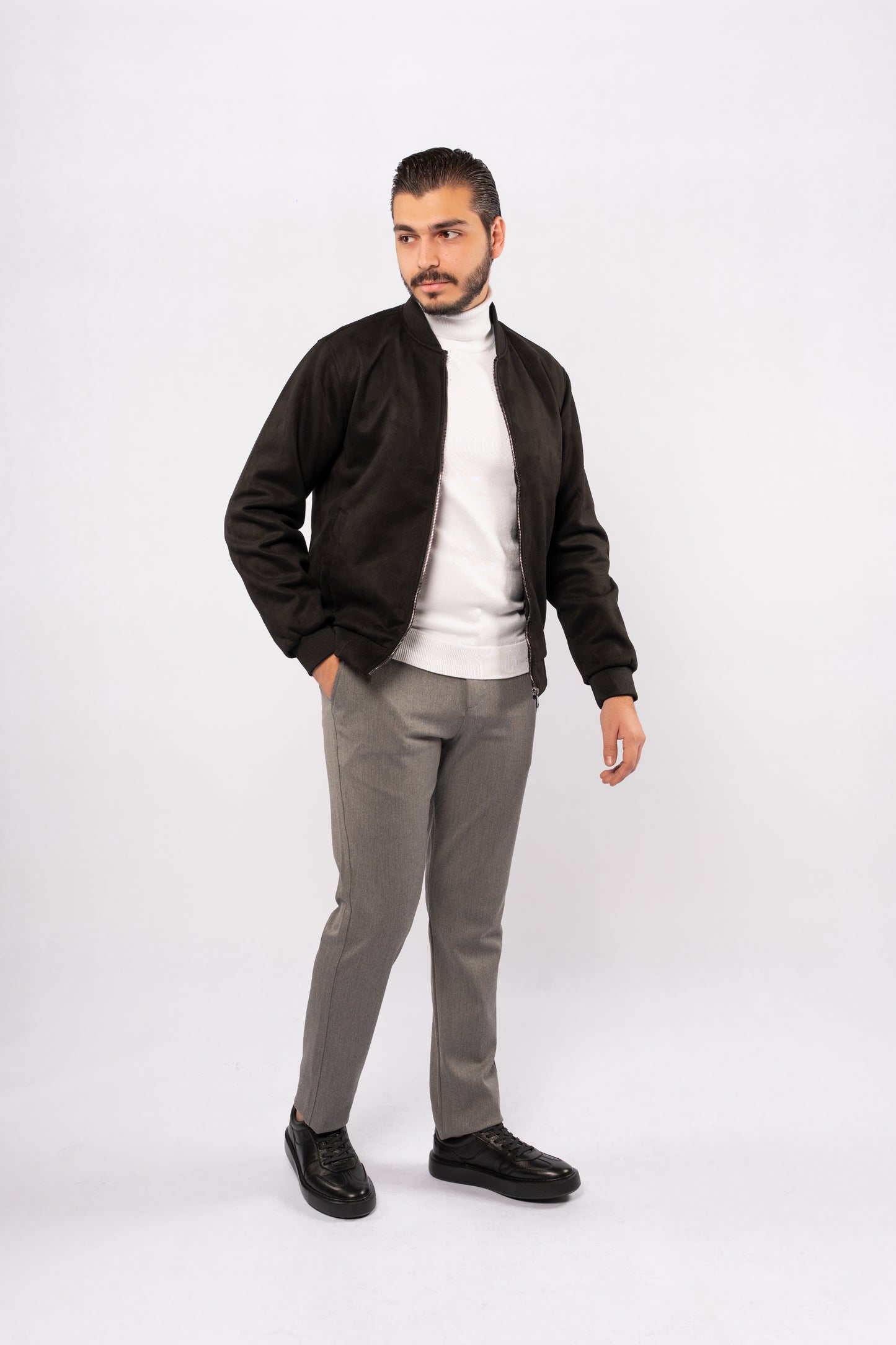 BLACK SUEDE URBAN JACKET