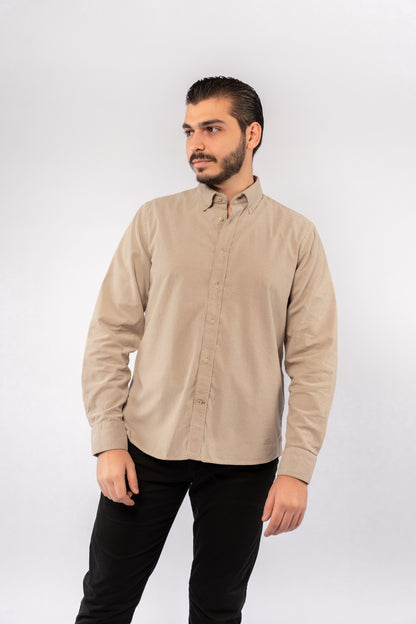 GREY ELEGANCE VELVET SHIRT