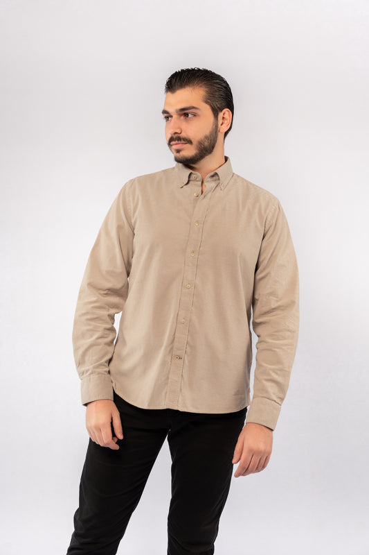 GREY ELEGANCE VELVET SHIRT