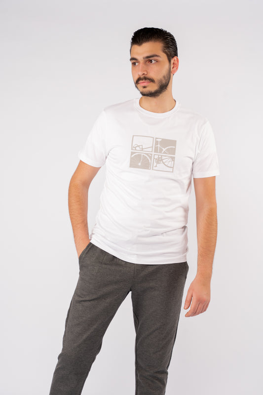 WHITE BICYCLE TSHIRT