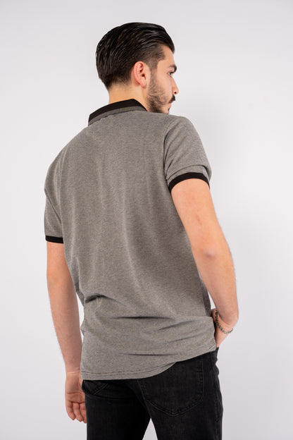 BLACK PIQUET POLO