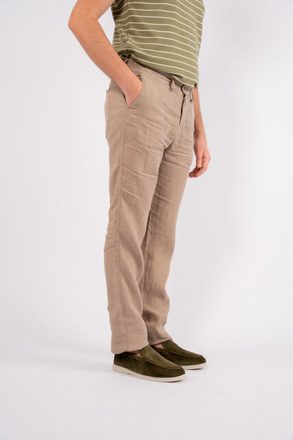 MOCHA LINEN TROUSERS