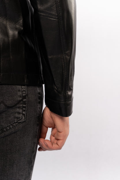 BLACK GENUINE LEATHER JACKET