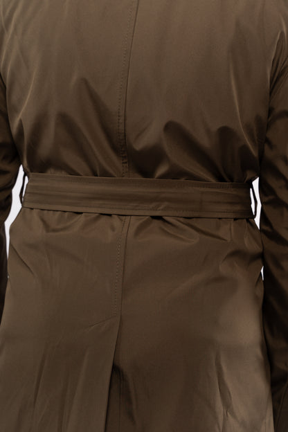 OLIVE ELEGANCE TRENCH COAT