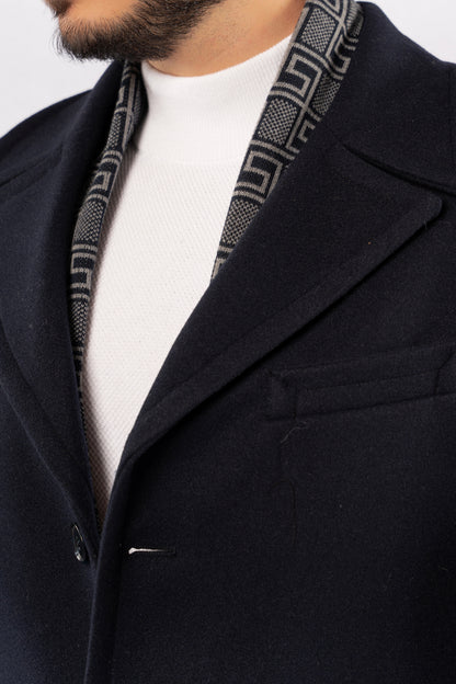 NAVY ELEGANCE WOOL COAT