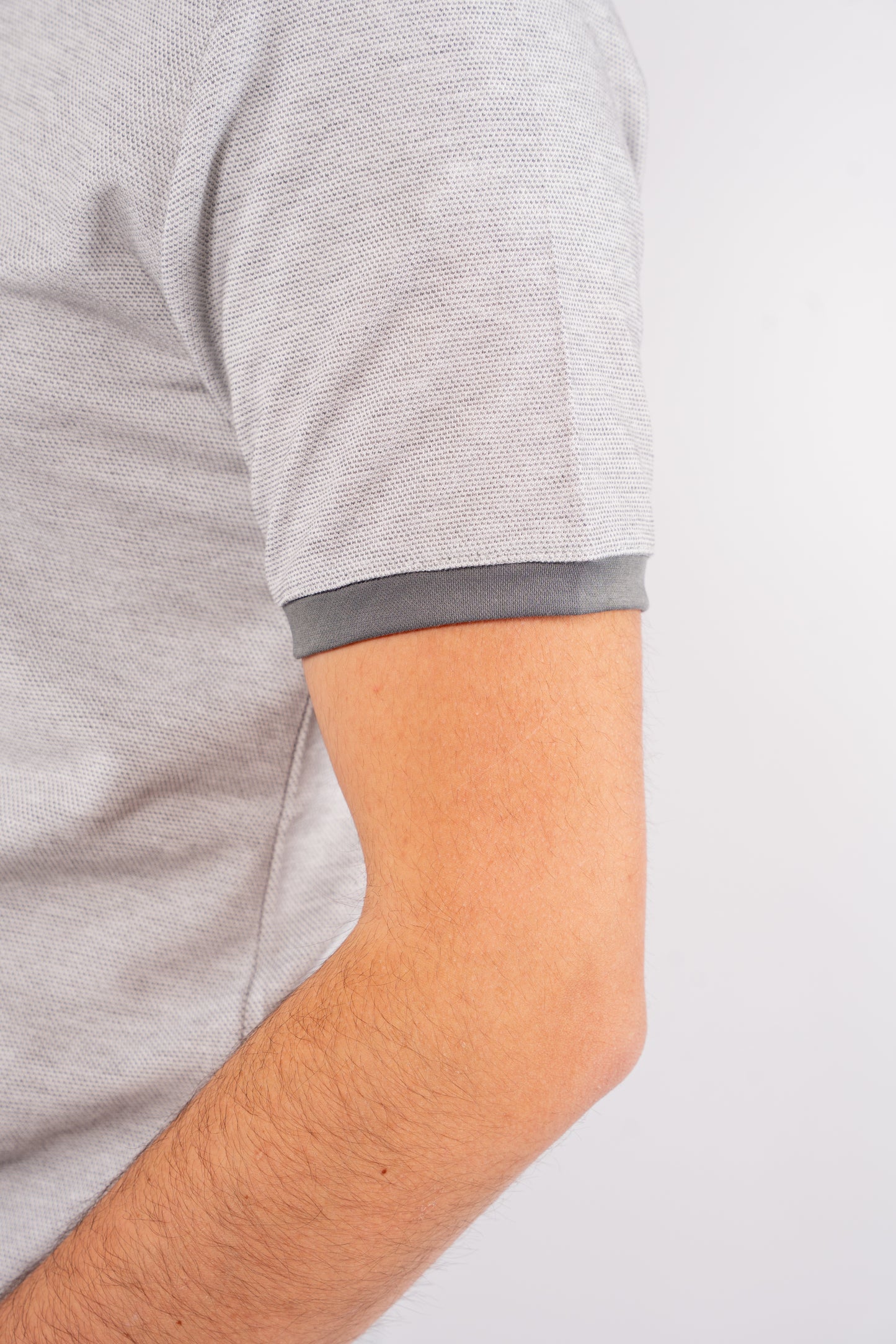 GREY PIQUET POLO