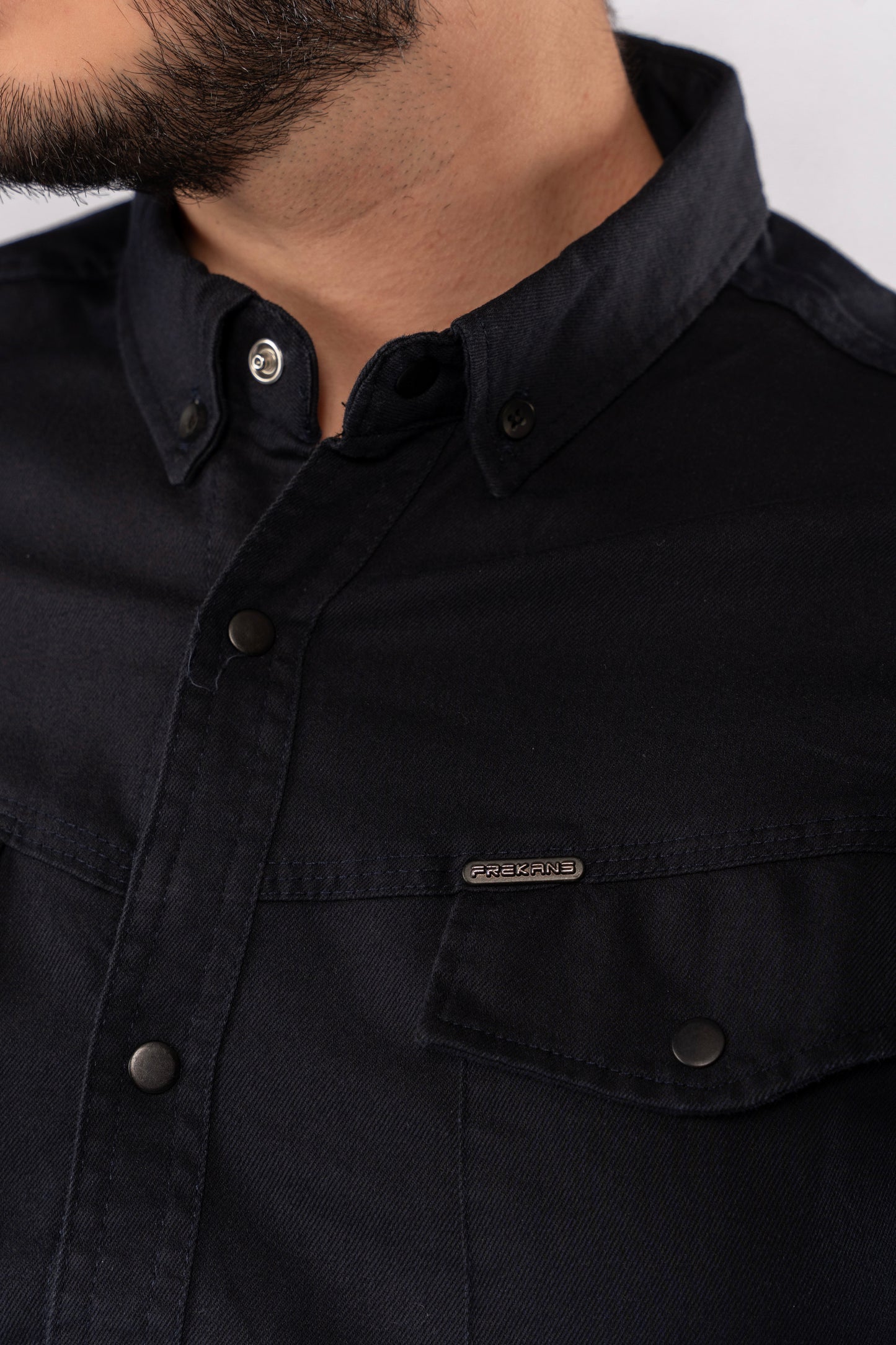 NAVY RELAXED TWO POCKET SHIRT