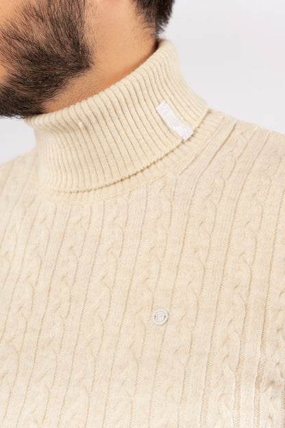 OFFWHITE PATTERNED TURTLENECK