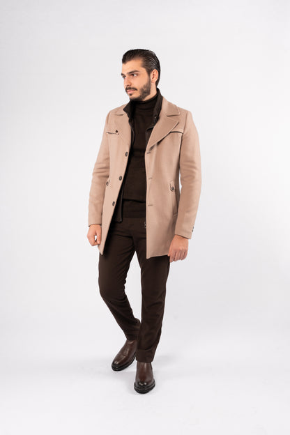 BEIGE TIMELESS WOOL COAT