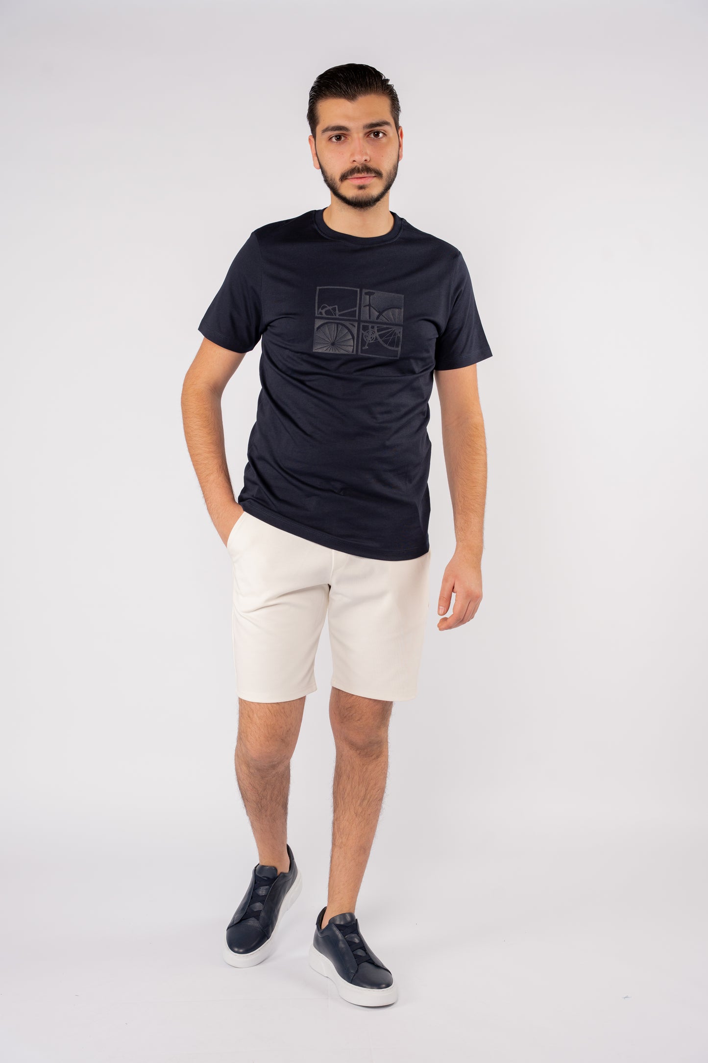 NAVY BICYCLE TSHIRT