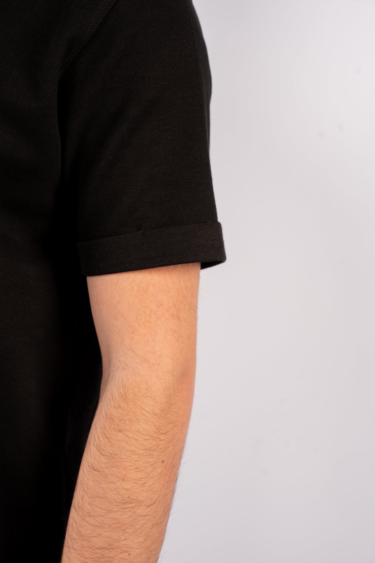 BLACK PIQUET TSHIRT