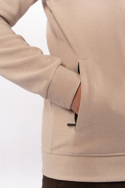 BEIGE SELANIK ZIPPER JACKET