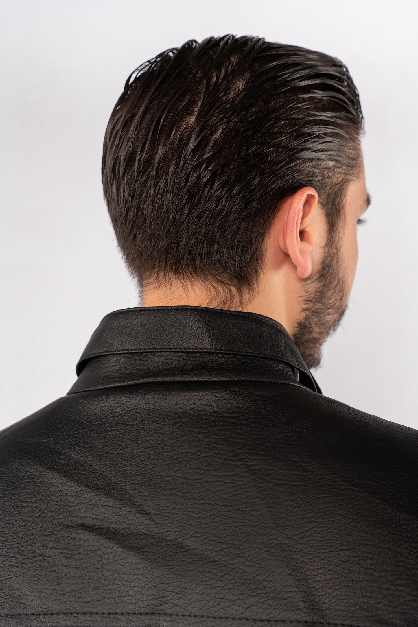 BLACK CASUAL LEATHER JACKET