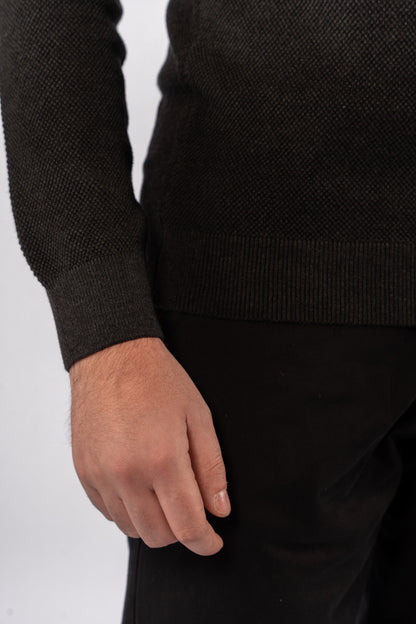 DARK GREY HIGHNECK ZIPPER