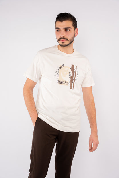 WHITE MOON ABSTRACT TSHIRT