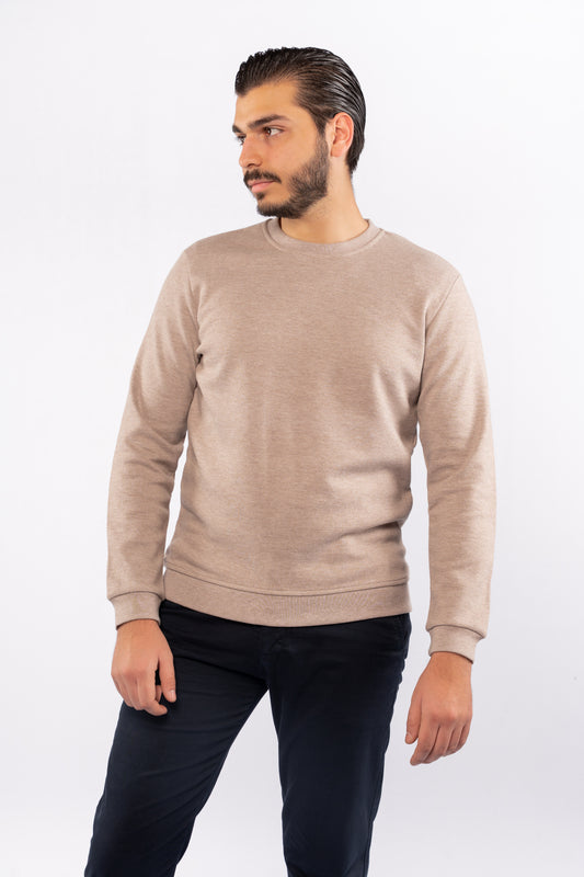 BEIGE ELEGANCE PIQUET SWEATER