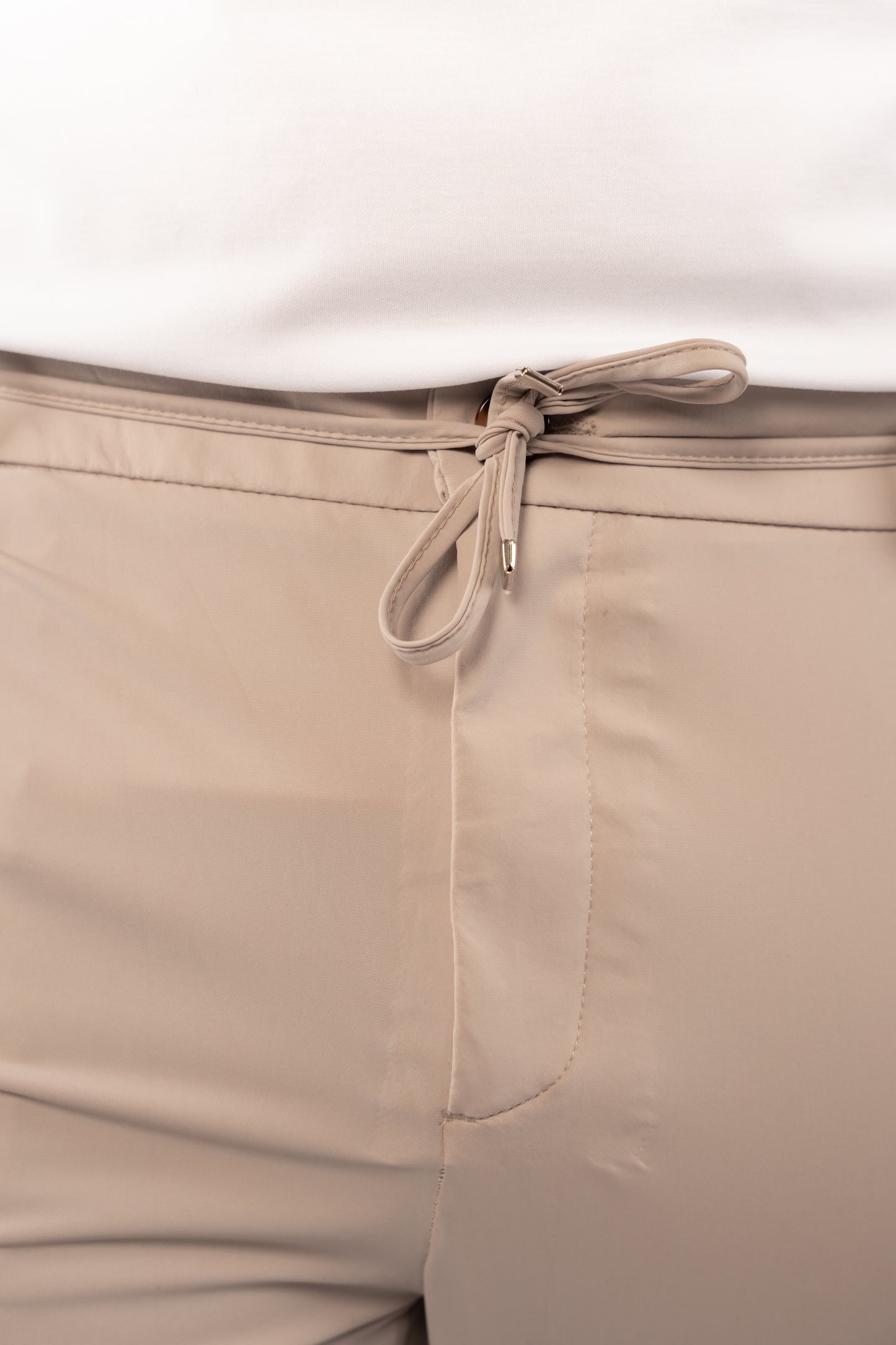 BEIGE SEMI CASUAL SPANDEX PANT