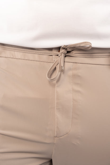 BEIGE SEMI CASUAL SPANDEX PANT