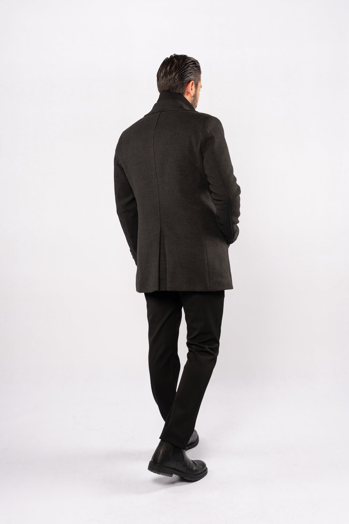 DARK GREY TIMELESS WOOL COAT